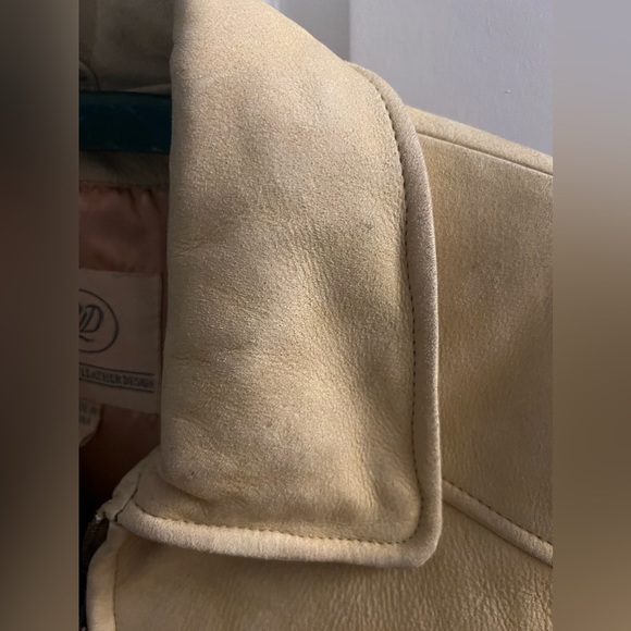 Georgetown Leather Design Women’s 100% Leather Zip Up Collared Long Sleeve Tan M - Picture 9 of 15